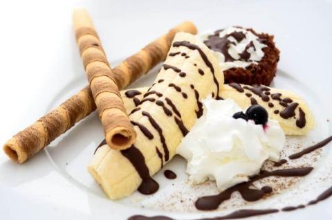 Helado banana split